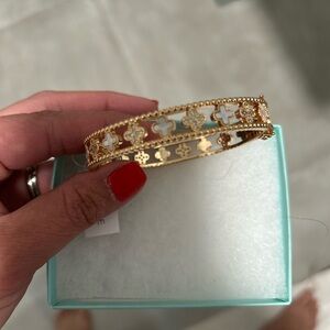 Park Lane Gold Cross Pattern Bracelet